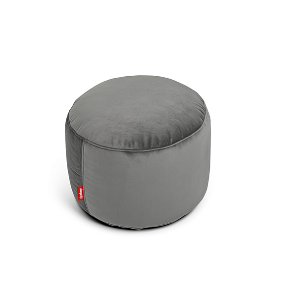 Point Velvet Ottoman Taupe